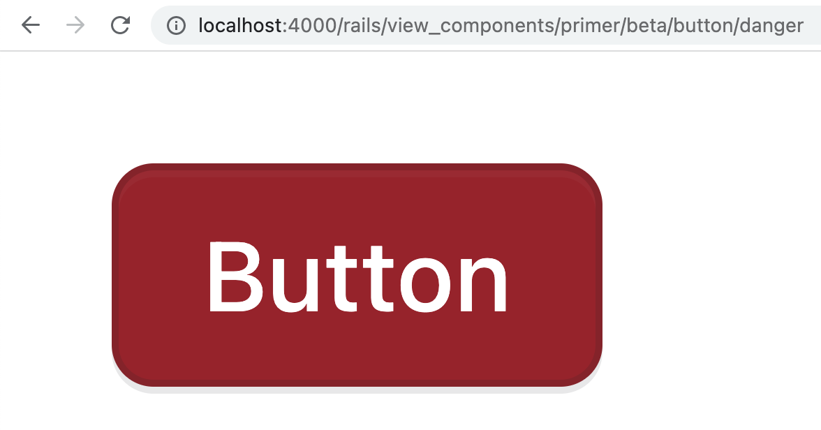 Screenshot of button component preview in Lookbook tool